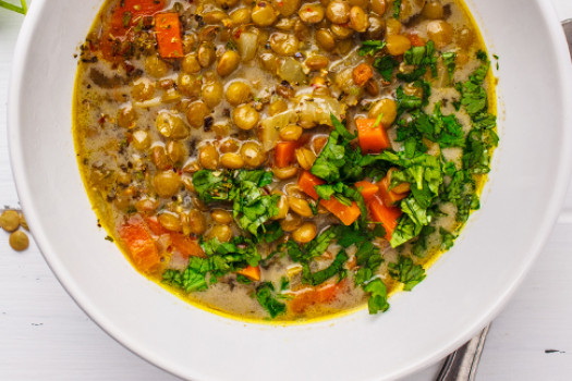 Lentil Soup with Spinach